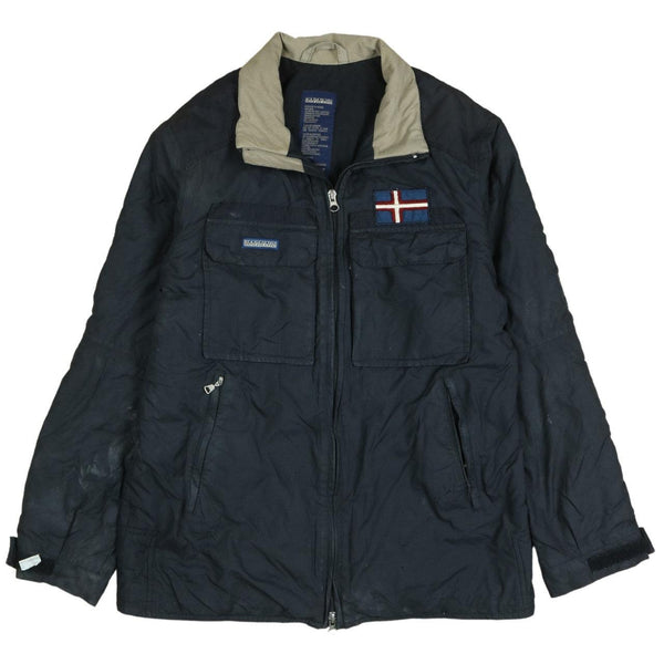 Napapijri 90's Lightweight Full Zip Up Windbreaker Small (missing sizing label) Black