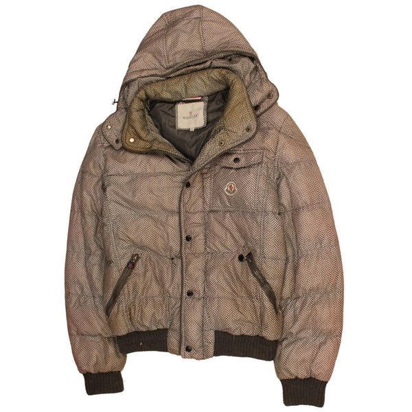 Moncler 90's Grey Lightweight Full Zip Puffer Jacket Large