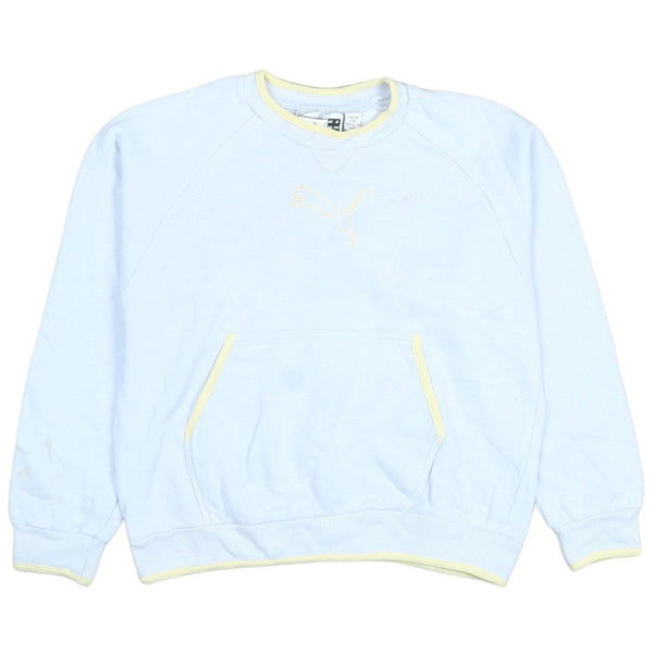 Puma 90's Crew Neck Heavyweight Sweatshirt Blue Women's Medium
