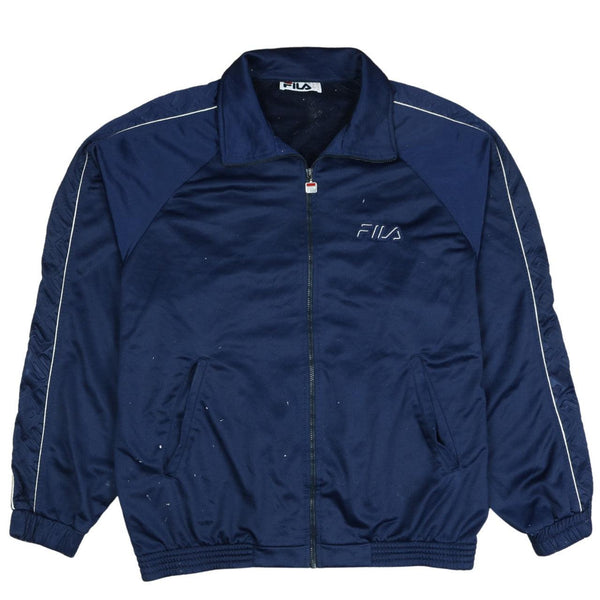 Fila 90's Men's Navy Blue Lightweight Full Zip Sweatshirt Medium