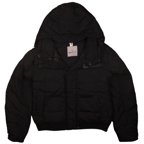 Moncler 90's Hooded Full Zip Up Puffer Jacket XLarge (missing sizing label) Black