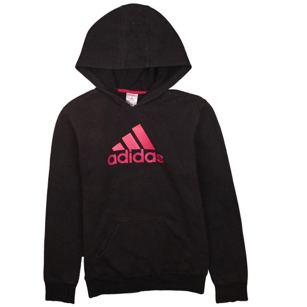 Adidas Vintage 90's Black Spellout Pullover Hoodie Women's Medium