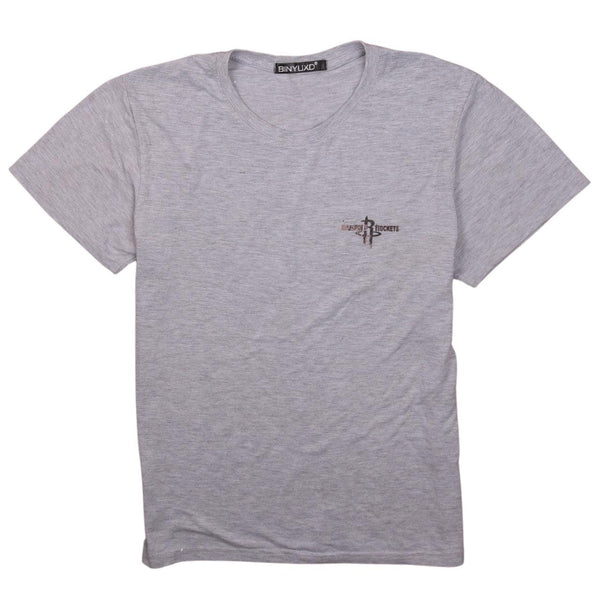 Vintage 90's Grey Crew Neck T-Shirt Small - Active Brand