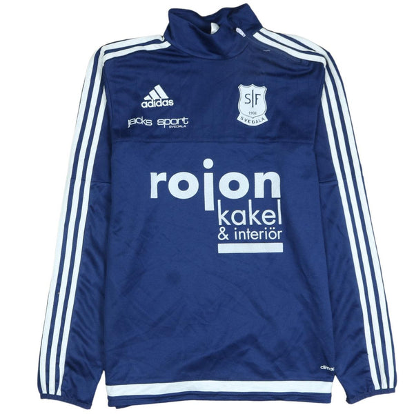 Adidas 90's Blue Striped Sleeves Sweatshirt Men Small Vintage Style