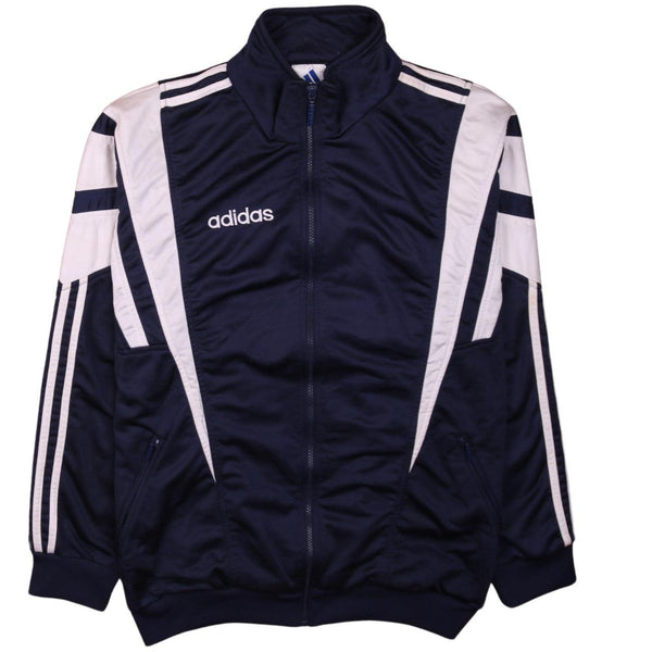 Adidas Vintage 90's Navy Blue Lightweight Full Zip Sweatshirt XLarge