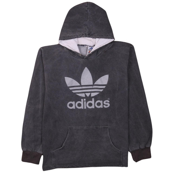 Adidas Vintage 90's Grey Spellout Pullover Hoodie Men's Small