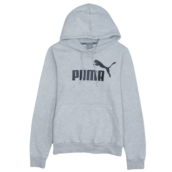 Puma 90's Spellout Pullover Hoodie Small Grey