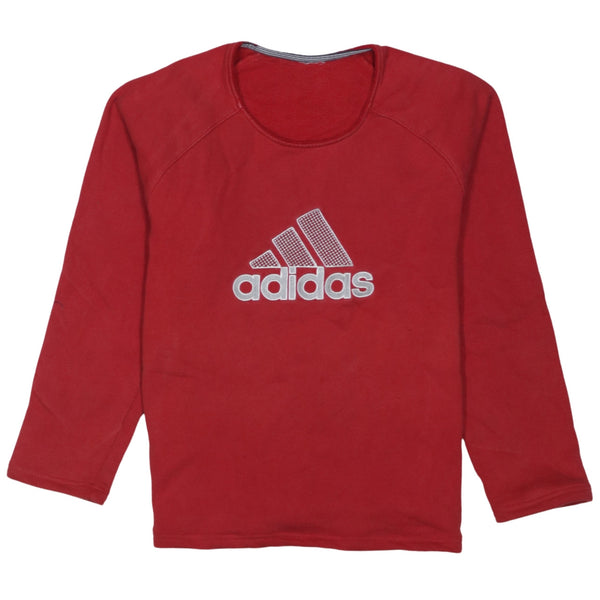 Adidas 90's Spellout Crew Neck Sweatshirt XSmall  Red