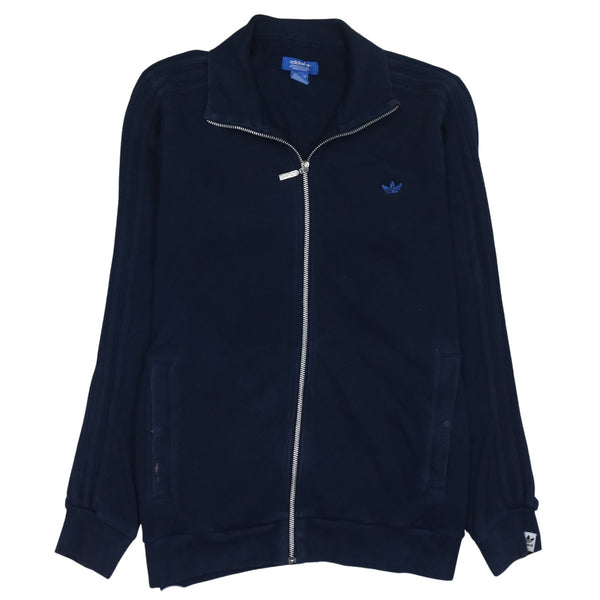 Adidas 90's Lightweight Full Zip Up Sweatshirt Medium Navy Blue