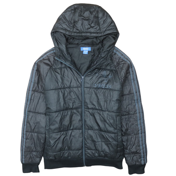 Adidas 90's Lightweight Full Zip Up Puffer Jacket Medium Black