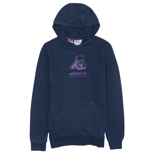 Adidas Vintage 90's Navy Blue Spellout Pullover Hoodie Women's XL