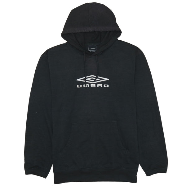 Umbro 90's Spellout Pullover Hoodie Medium Black