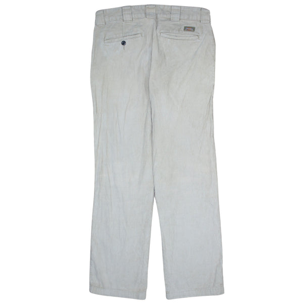 Dickies 90's Drawstring Pockets Straight Leg Baggy Trousers / Pants 31 Beige Cream