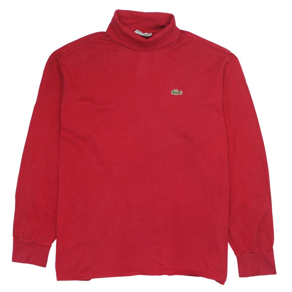 Lacoste 90's Heavyweight Turtle Neck Jumper / Sweater XLarge  Red