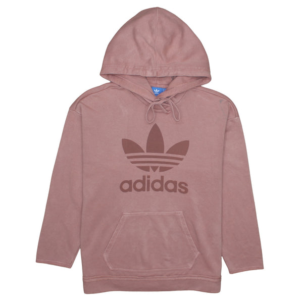 Adidas 90's Spellout Pullover Hoodie Large  Pink