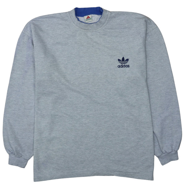 Adidas 90's Vintage Lightweight Crew Neck Sweatshirt XXL Grey