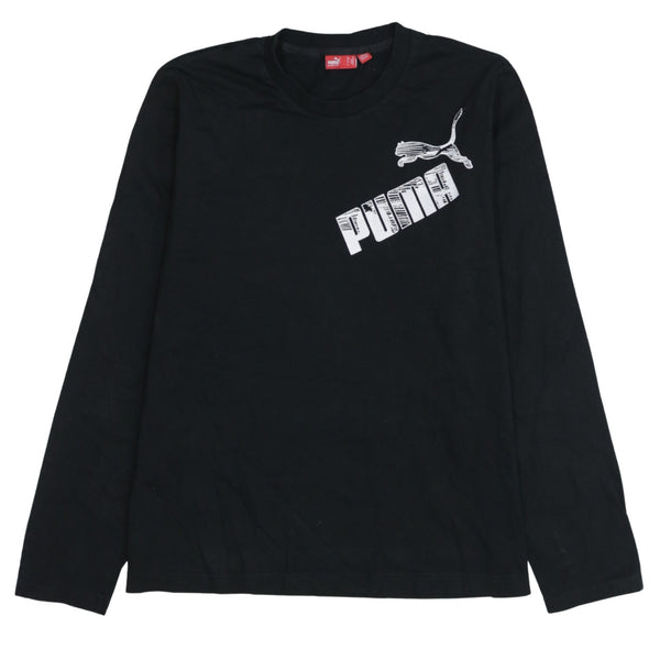 Puma 90's Spellout Crew Neck Sweatshirt XLarge Black