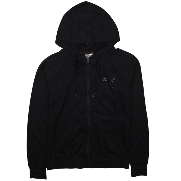 Puma Vintage 90's Black Sportswear Hoodie, Small Women's Full Zip