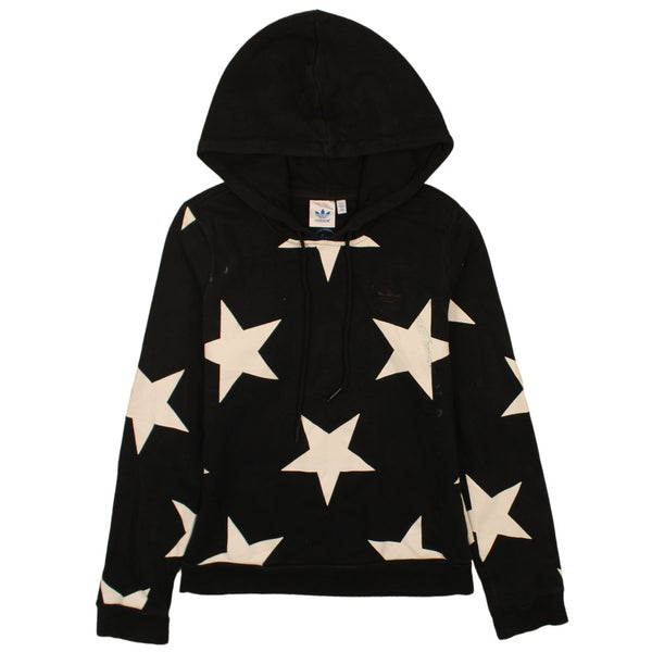 Adidas Vintage 90's Black Pullover Hoodie - XSmall, Classic Sportswear