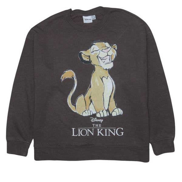 Disney 90's Brown Lion King Crew Neck Sweatshirt Large Cotton Vintage