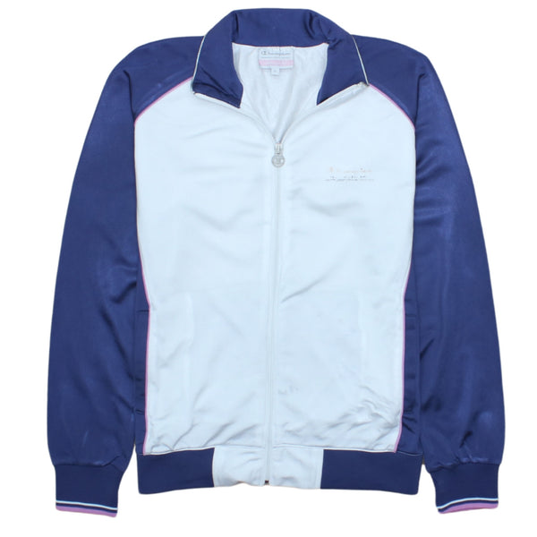 Vintage Champion 90's Zip-Up Lightweight White Sweatshirt Medium