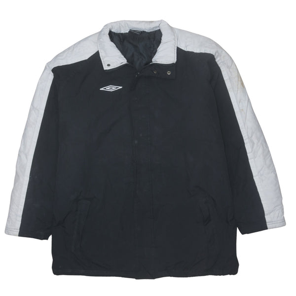 Vintage 90's Umbro Black Lightweight Full Zip Windbreaker Jacket 2XL