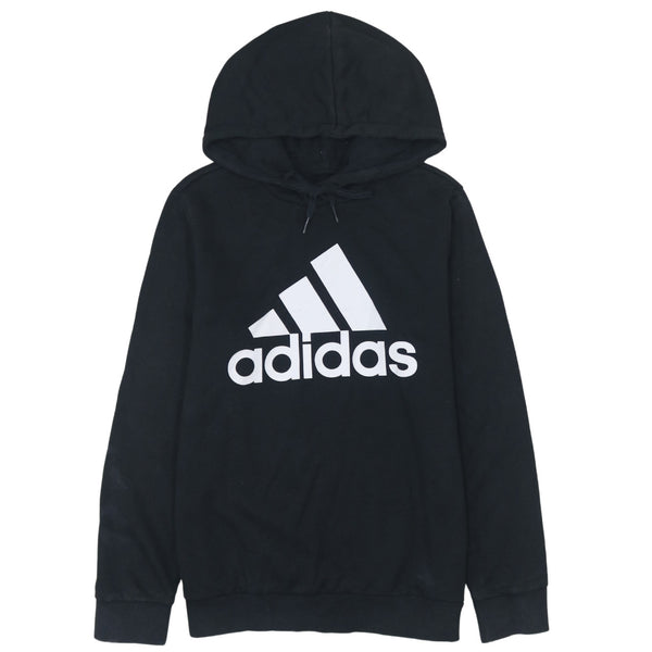 Adidas Vintage 90's Black Spellout Hoodie Men’s Small Pullover Cotton