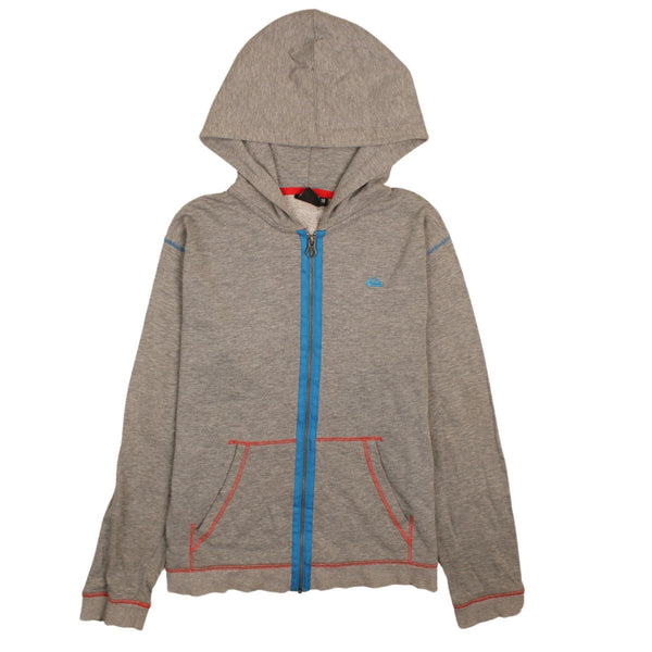 Quicksilver 90's Drawstring pockets Full Zip Up Hoodie Large (missing sizing label) Grey