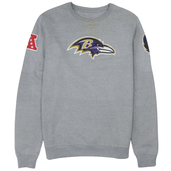 Vintage 90's NFL Ravens Crew Neck Sweatshirt Medium Grey