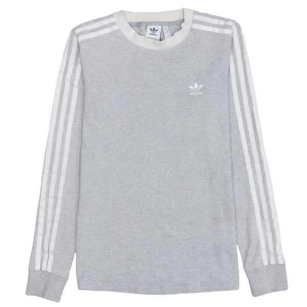 Adidas 90's Striped Sleeve Crew Neck Sweatshirt XSmall Grey