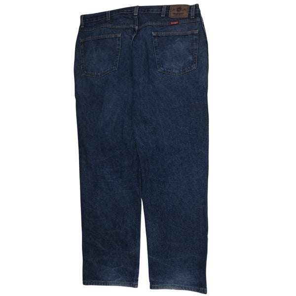 Vintage Wrangler 90's Men's Lightwash Baggy Straight Leg Jeans 38 Blue