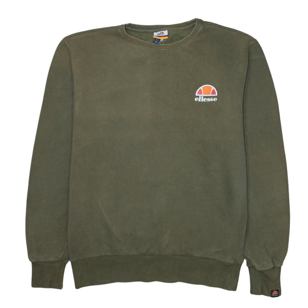 Ellesse 90's Lightweight Crew Neck Sweatshirt Large Green