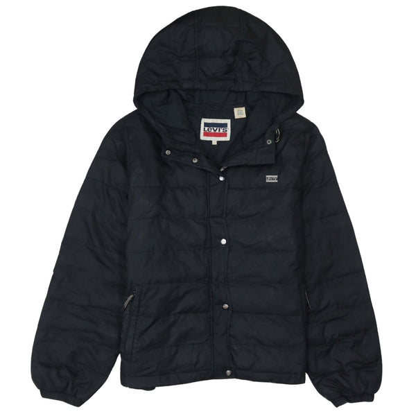 Levi's 90's Lightweight Full Zip Up Puffer Jacket Large Black