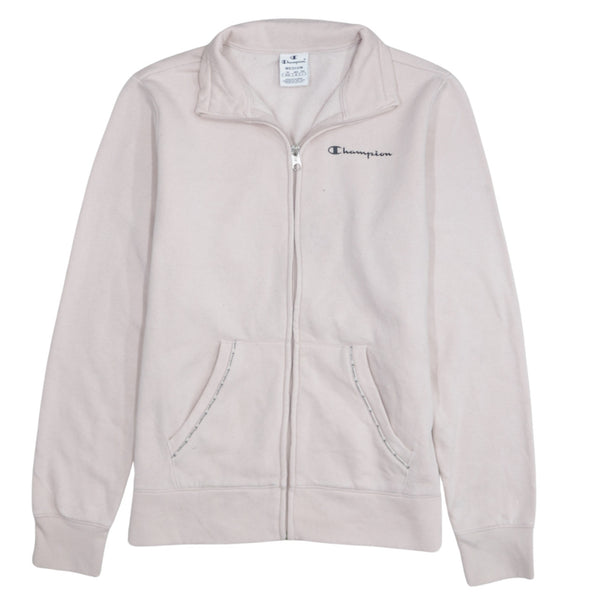 Champion 90's Lightweight Full Zip Up Sweatshirt Medium Pink