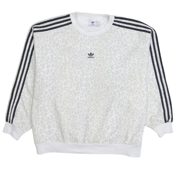 Adidas 90's Striped Sleeve Crew Neck Sweatshirt XXLarge  Grey