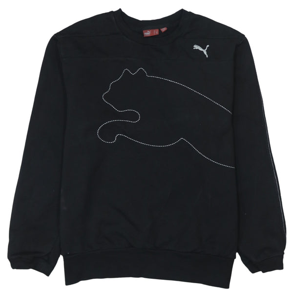 Puma 90's Spellout Crew Neck Sweatshirt Large Black