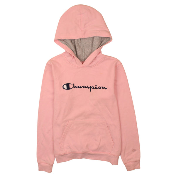 Champion 90's Pink Spellout Pullover Hoodie XL Vintage Style