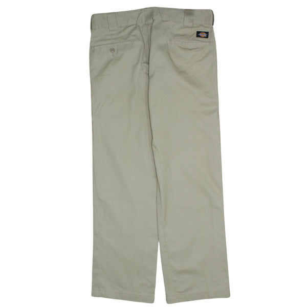 Dickies 90's Vintage Beige Cream Flat Front Straight Leg Baggy Pants 32 Men's