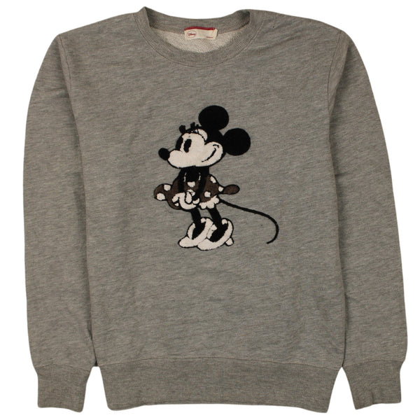 Vintage 90's Disney Mickey Mouse Grey Crew Neck Sweatshirt Medium