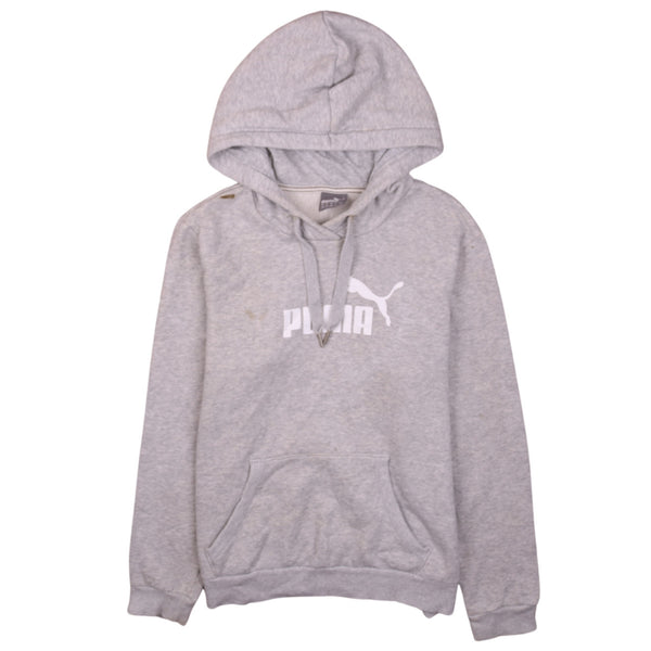 Puma 90's Classic Grey Pullover Spellout Hoodie Women's XL