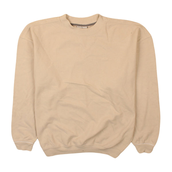 Reebok 90's Heavyweight Crew Neck Sweatshirt XS Beige Vintage Retro