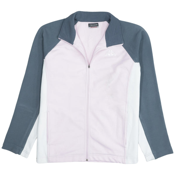 Kappa 90's Vintage Pink Lightweight Full Zip Sweatshirt Medium Cotton