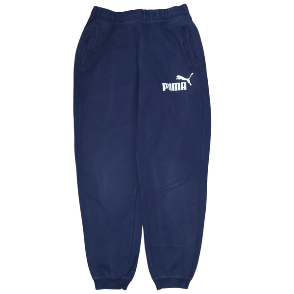 Puma Women's XLarge Navy Blue 90's Vintage Elasticated Waistband Joggers Sweatpants