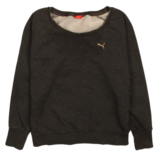 Puma 90's Vintage Women's Medium Heavyweight Grey Crew Neck Sweatshirt