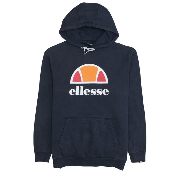 Ellesse 90's Spellout Pullover Hoodie Medium Black