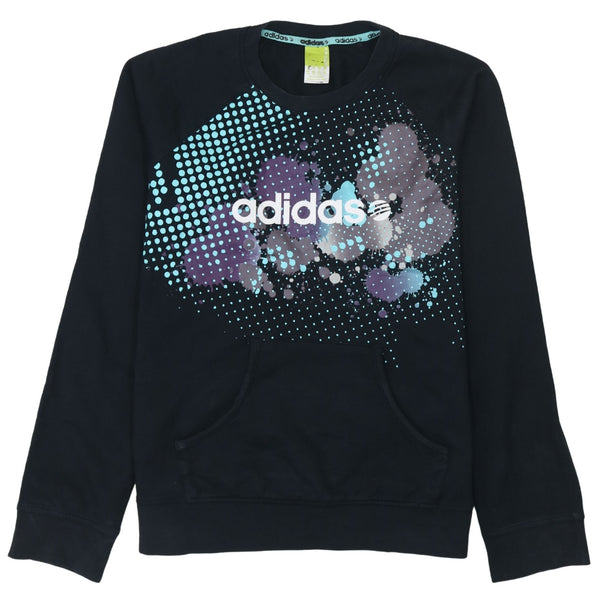 Adidas 90's Spellout Crew Neck Sweatshirt Large Black