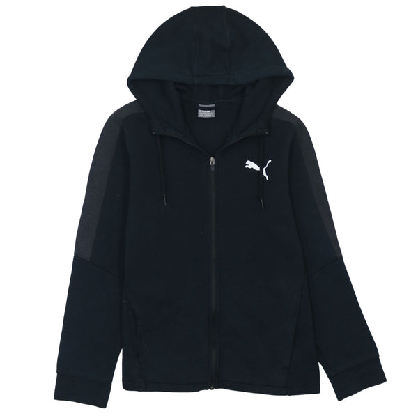 Puma 90's Sportswear Full Zip Up Hoodie Small Black