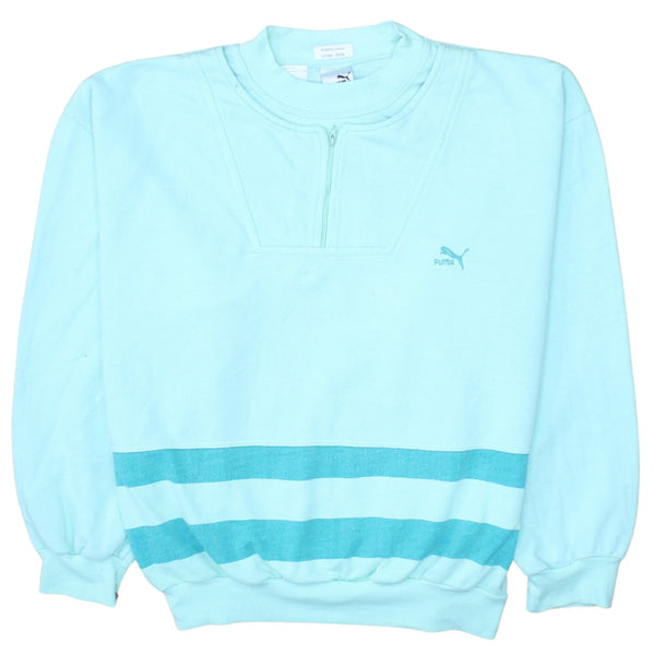 Puma 90's Lightweight Quarter Zip Sweatshirt Large  Blue