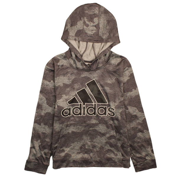 Adidas Vintage 90's Spellout Hoodie, Pullover Grey Women's Large
