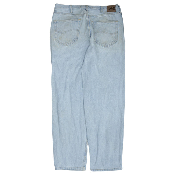 Lee 90's Vintage Relaxed Fit Straight Leg Baggy Trousers Pants 34 Blue